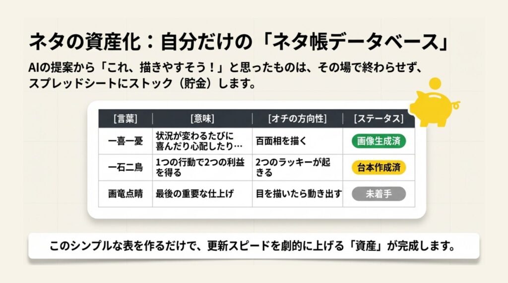 ネタ帳をストック