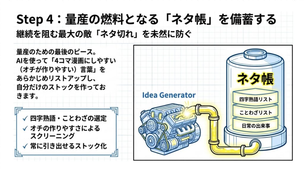 「ネタ帳」を作ってネタ切れを防ぐ