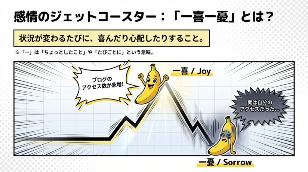 一喜一憂（いっきいちゆう）の意味と使い方